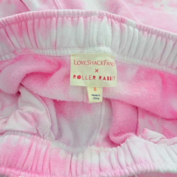 Roller Rabbit Pink Disco Tie Dye Bow Love Shack Fancy Hoodie with Sweatpants - Picture 11 of 11